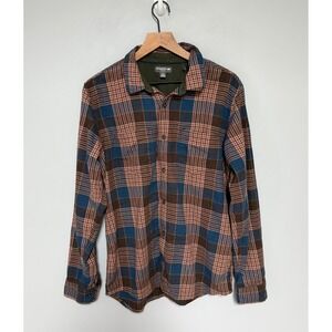 Toad&Co Mens Flannagan Slim Fit Organic Cotton Plaid Flannel Shirt Large L